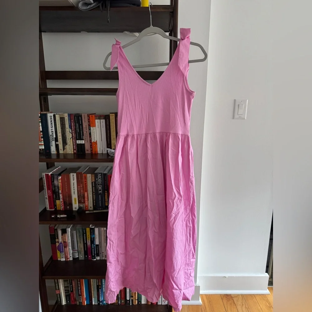 NWT J CREW Bow-strap knit mixy midi dress - Picture 4 of 4